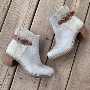 Dansko Hartley Ankle Boot Nubuck Suede Buckle Leather 37